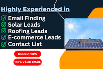 find roofing,ecommerce,solar b2b leads, valid contact emails