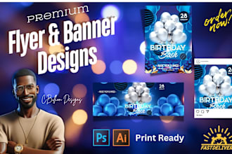 design your birthday, event flyer fast and high quality