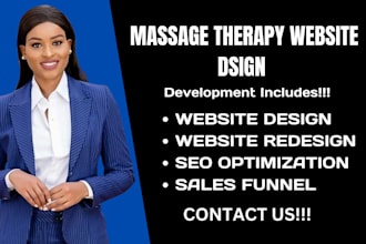 design massage therapy website, beauty care website, healthcare skincare website