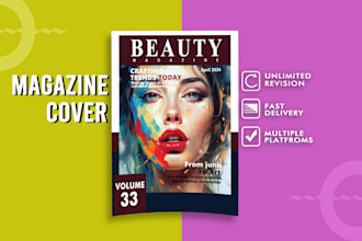 design professional magazine cover and magazine layout