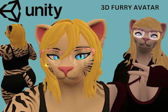 custom furry avatar vrchat avatar nsfw 3d model fursona vtuber model vrm vrchat