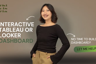 create an interactive tableau or looker dashboard