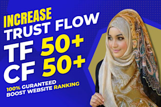 increase majestic trust flow tf 50 cf 50 authority manual dofollow seo backlinks