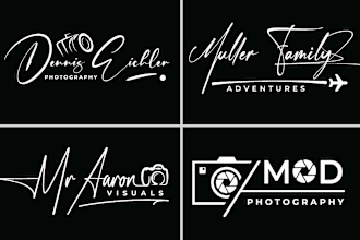 design photography, signature, cursive or watermark logo