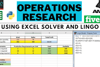 do operations research and linear programming using excel solver and lingo