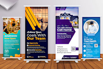 make roller banner, retractable, pull up and x stand
