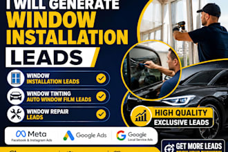 generate window installation leads window tinting auto window film repair leads