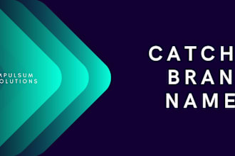help you develop a catchy brand for your product or service