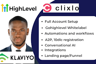 setup gohighlevel automation email marketing landing page sales funnel