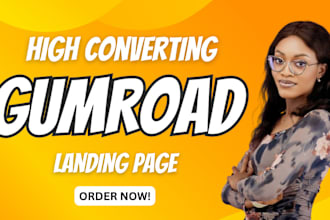 help you build a high converting product gumroad landing page store in 1 day