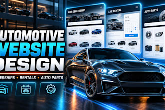 create professional automotive website for car dealerships, rentals, auto parts