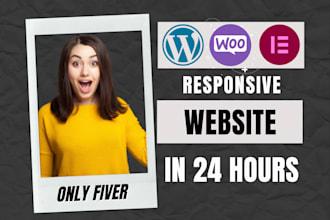 design responsive wordpress website development for business in 24 hours