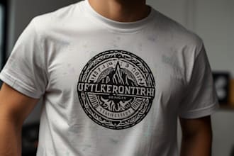 create linocut t shirt design for brands