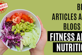 write articles on fitness and nutrition