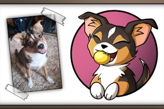 draw your pet in a cartoon style
