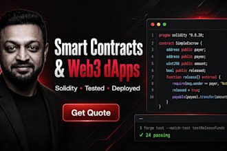 develop a crypto web3 dapp and smart contract on evm chains