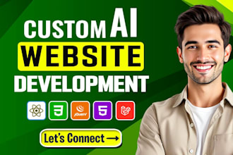 I will build ai website, business website development as a full stack web developer