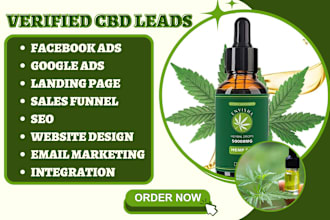 generate verified cbd oil leads hemp marijuana website cannabis weed lead page