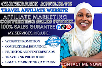 setup clickbank affiliate marketing travel affiliate website for passive income