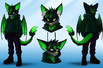 draw furry reference sheet, furry character, reference sheet, furry, fursona
