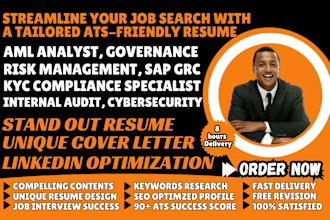 write grc resume, aml analyst, risk management resume, compliance specialist CV