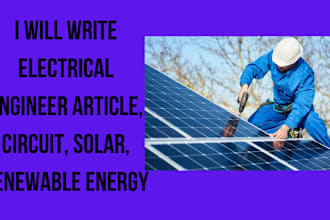 write electrical engineer article, circuit, solar, renewable energy