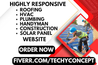 design roofing construction hvac handyman plumbing pan website