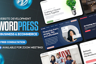 do wordpress website UI design and functional website