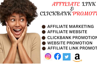 promote affiliate link, clickbank affiliate  link promotion, affiliate marketing