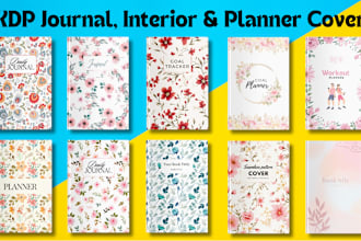 create KDP journal cover, kindle book cover, KDP journal and journal cover