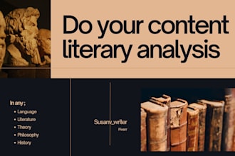 do any form of literary analysis in theory, film, philosophy, or literature
