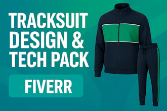 design tracksuits, hoodies, jackets, and clothing fashion tech pack