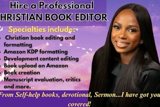proofread and line edit your christian ebook or self help manuscript