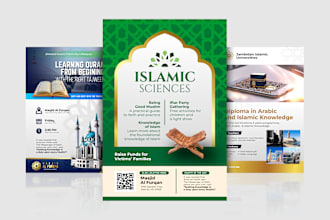 design amazing islamic poster, flyer or brochure