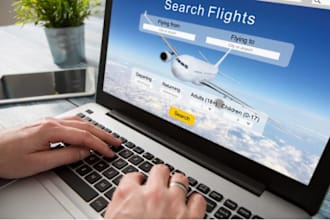 develop airline website, flight booking website and app development