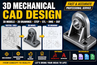 design accurate cnc turning parts and mechanical 3d cad models