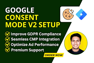 implement google consent mode v2 and gdpr cookie banner via GTM