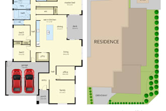 draw architectural 2d floor plan for real estate agents
