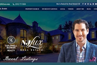 design real estate website, real estate agent website, real estate landing page