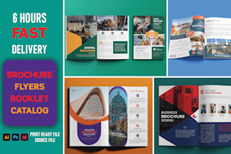 design print or digital brochure, flyer, leaflet, catalog, booklet and one pager
