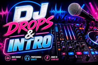 create professional dj intro with 5 dj drops