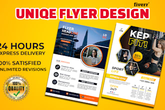 do awesome event, real estate, business flyer design with poster and brochure