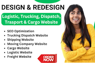 create logistics, trucking, dispatch, freight, moving company website
