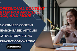 do SEO article writing, blog post writing, website content writing, copywriting