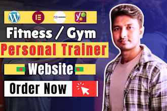 create personal trainer website, fitness or gym  website