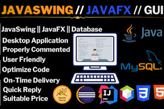 develop java swing javafx , servlet jsp project with database