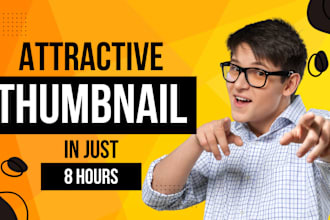 design aesthetic custom youtube thumbnails  in 8 hours