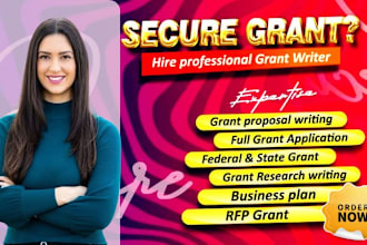 do grant writing, grant research, grant application, business plan and rfp