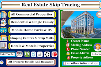 do property research and commercial real estate skip tracing