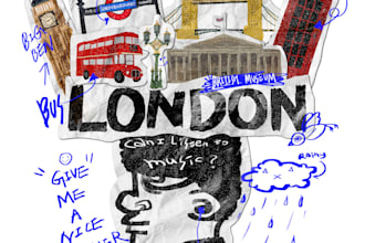 do paper collage illustration